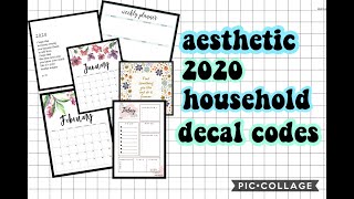 Aesthetic 2020 HouseHold Picture Decals planners calenders quotes etc [upl. by Negris292]