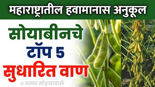 सोयाबीनचे Top 5 सुधारीत वाण  Soyabean Variety for Kharip 2022  mahabeej soyabean variety [upl. by Largent534]