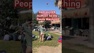 Paraglider Almost Hits People at Oludeniz  Türkiye [upl. by Nolaf]