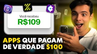 3 NOVOS APLICATIVOS PARA GANHAR DINHEIRO NA INTERNET PELO CELULAR  100 Por Dia Dinheiro online [upl. by Nolra]