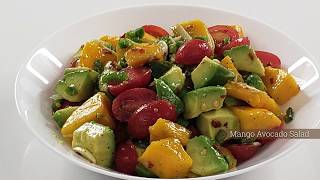 Mango Avocado Salad  10 Minute Recipe  Dish amp Devour [upl. by Oigile]