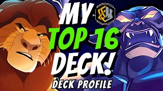 MY TOP 16 DLC SEATTLE DECK PROFILE  Amber Steel  Lorcana Deck Profile [upl. by Adekam]