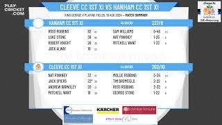 Cleeve CC 1st XI v Hanham CC 1st XI [upl. by Htehpaj]