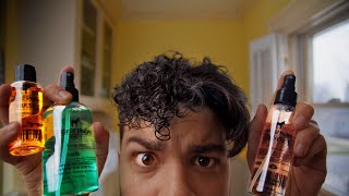 How to Prep Mens CURLY HAIR  BEST METHOD  How To Use PreStylers [upl. by Ellenuahs]