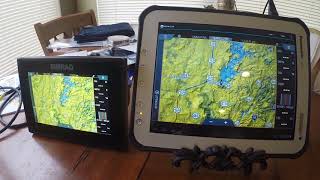 Simrad Go7 XSE mirroring on tablet [upl. by Retnyw]