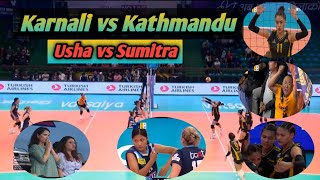 Karnali vs Kathmandu  everest womans vollyball league 2024 trending vollyball [upl. by Refinnej64]