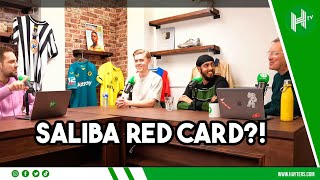 DEFINITELY A RED Hayters TV team DISAGREE over Saliba red card [upl. by Nerehs]