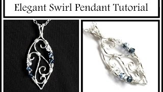 Jewelry Tutorial  Elegant Swirl Pendant Part 1  Wire Wrapping for Beginners [upl. by Farrah]