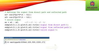 MODELING MULTIPATH FADING IN MATALAB [upl. by Asimaj]