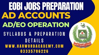 EOBI Jobs Syllabus AD Finance AD amp EO Operation Cadre  Preparation Plan [upl. by Anaigroeg225]