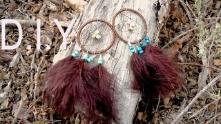 Tutoriel  DIY  Comment faire des boucles doreilles Dreamcatcher  Make Dreamcatcher Earrings [upl. by Norvil321]