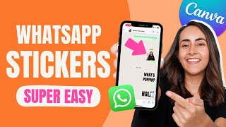 How to create WhatsApp Stickers in Canva  FREE and EASY [upl. by Tabby297]