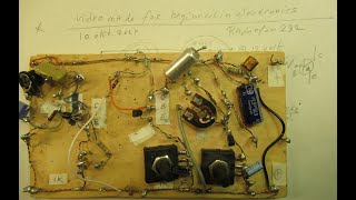 Beginners 1 transistor audio or HF amplifier The grounded emitter schematic 2 times showed [upl. by Nocam]