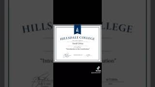 This is a excellent course on the principals of the constitution 📃 HillsdaleOnline [upl. by Lanita]