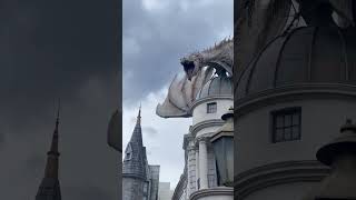 Diagon Alley Dragon Breathing Fire universalstudios wizardingworldofharrypotter orlando [upl. by Elmaleh935]