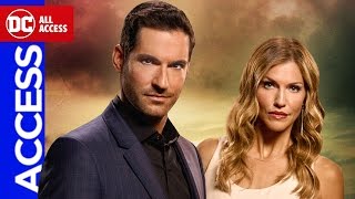 Tricia Helfer Talks Lucifer vs Battlestar  Election Day [upl. by Eittik865]