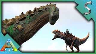 MY NEW ALLOSAURUS HELPS ME CLEAR THE LAND  Modded ARK The Hunted E27 [upl. by Yhtuv695]