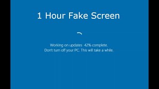 Windows 10 Update Fake Screen 1 Hour [upl. by Netsriik]