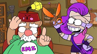 Brawl Stars Animation 56  Emz Hairdresser Part 8  Old Style Brawlers [upl. by Ardnikal689]