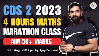 Maths Marathon Class for CDS 2 2023 Exam  4 hours Maths Marathon by Defence Mania [upl. by Munsey]