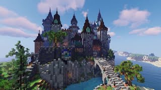 The BLUESTONE CASTLE  A Minecraft Building Timelapse [upl. by Alilad]