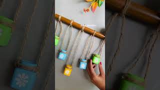 Acrylic paint bottle wall hanging ideas youtubeshorts shorts diy reuse trending [upl. by Foah]