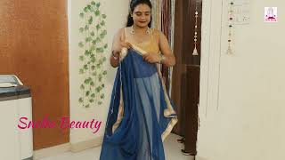 How To Wear Saree Perfectly  New Saree Draping  Saree Draping Tutorials  Saree  Sneha Beauty [upl. by Shalna]