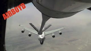 Boeing RC135 Rivet Joint Refueling [upl. by Afatsom]