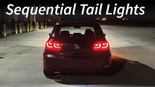 How to Install Sequential Tail Lights MK6 VW Golf GTI  VLAND Tail Light Install [upl. by Rainwater832]