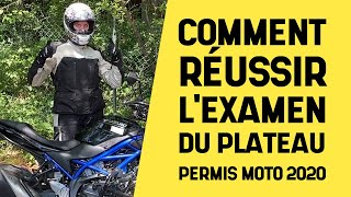 Permis moto  comment réussir lexamen du plateau  nouveau permis 2020 [upl. by Ayetal895]