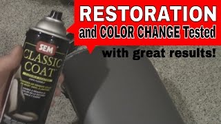 Leather Spray Dye Restoration DIY Test  Using SAAB Headrest [upl. by Jaclin197]