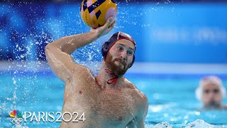 Team USA mens water polo outlasts Croatia in final preliminary game  Paris Olympics  NBC Sports [upl. by Nifares537]