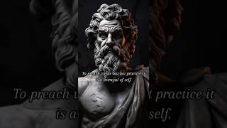 To preach virtue but not practice it is a betrayal of self stoic wisdom [upl. by Eyram556]