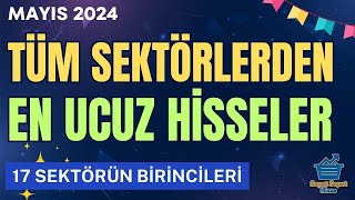 BORSADA EN UCUZ HİSSELER MAYIS 2024  17 Sektörün Birincileri [upl. by Eanil]