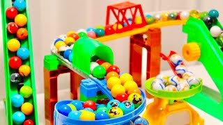 Marble Run ☆ Were going along the road right on the edge of the mountains Wont we fall Race ASMR [upl. by Lander]