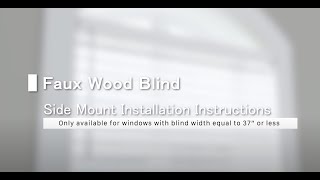 Veneta™ Faux Wood Blinds Side Mount Installation [upl. by Francois]