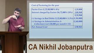 Factoring Part 4  Receivables Management Part 13  CMACA Inter  Financial Management [upl. by Suaeddaht]