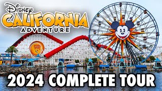 Disney California Adventure 2024  Full Walkthrough amp Ride POVs 4K [upl. by Nirhtak]