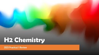 H2 Chemistry 2023 Review of Practical 1 acidbase titration using thymol blue as indicator [upl. by Malva]