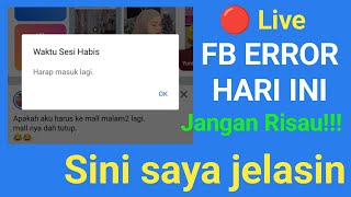 Facebook Error Hari Ini  Jangan Risau [upl. by Surad]