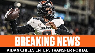 BREAKING Oregon State QB Aidan Chiles enters NCAA Transfer Portal [upl. by Eceinej]