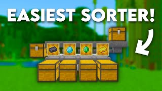 Minecraft EASY Automatic Sorting System in Bedrock 120 MCPEXboxPS4Nintendo SwitchWindows10 [upl. by Marmawke429]