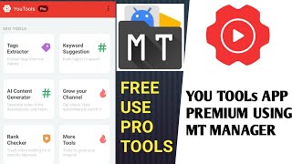 YOUTOOL APP PREMIUM BYPASS MT MANAGER  YOU TOOLS PRO [upl. by Ettolrahc172]