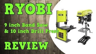 Ryobi 9quot Band Saw amp 10quot Drill Press Review [upl. by Llenrag]