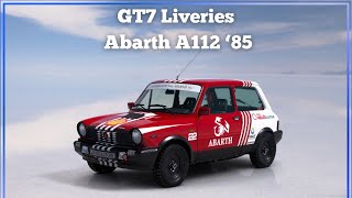 GT7 Livery Design  A112 Abarth 85 snow edition [upl. by Oilerua978]