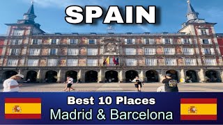 SPAIN  Madrid  Barcelona  Travel Video  Spain Best 10 places  Spain Travel Video 4k [upl. by Olenka]