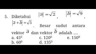 menghitung sudut antara 2 vektor  matematika 10 [upl. by Adnolor]