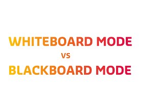 Whiteboard Mode vs Blackboard Mode on i3TOUCH [upl. by Eelnyl242]