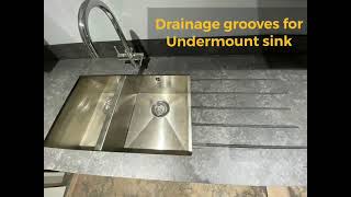 Drainage grooves for undermount sink [upl. by Salomone756]