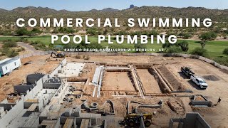 Commercial Swimming Pool Plumbing at Rancho De Los Caballeros Luxury Dude Ranch in Wickenburg AZ [upl. by Franky]